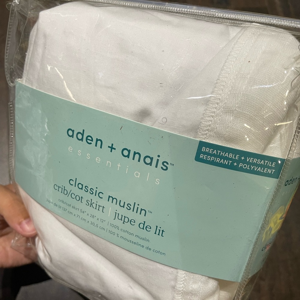 aden + anais™ essentials Crib Skirt in White